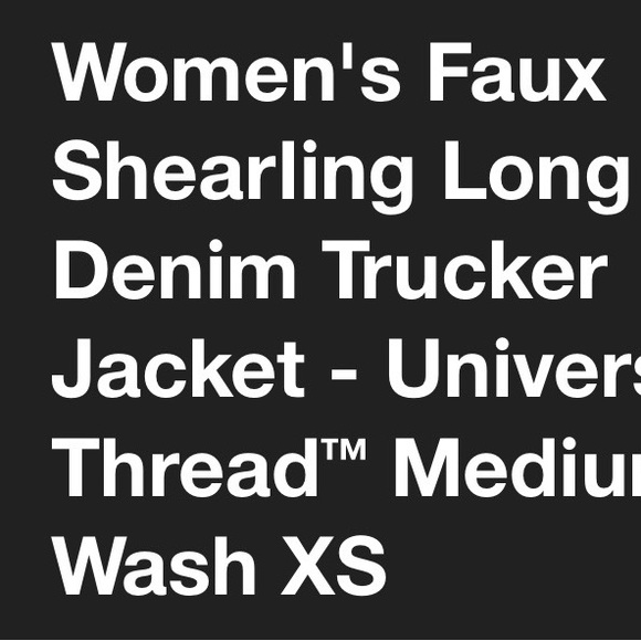 Universal Thread, Medium Wash Blue Shearling Denim Jacket, XS, NWT - Picture 3 of 16